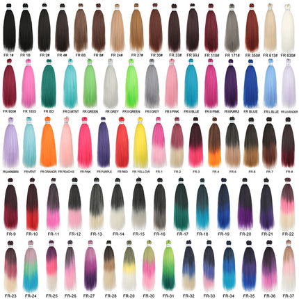 26"Corlorful Selling Jumbo Easy Braiding Hair Ombre Rainbow Braiding Cosplay Hair Synthetic Pre Stretched Hair Braids wigs