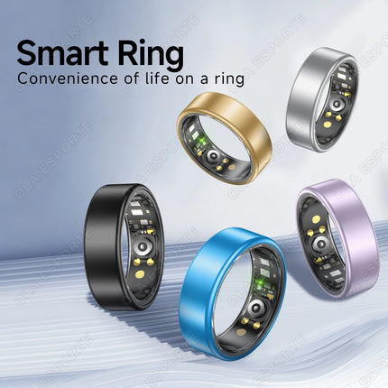Smart Ring Blood Pressure Heart Rate Sleep Monitoring Smartring IP68 & 5ATM Waterproof Multi-sport Mode Smartring Man Women 2026