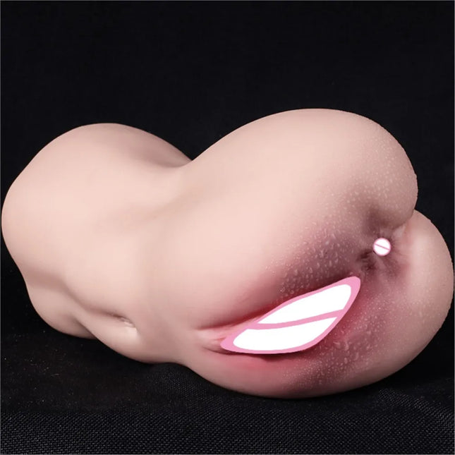 Artificial Vagina Pink Vaginal Silicone Pussy Anus Sucking Penis Deep Throat Male Masturbator Pocket Pussy for Men Adult Supplies