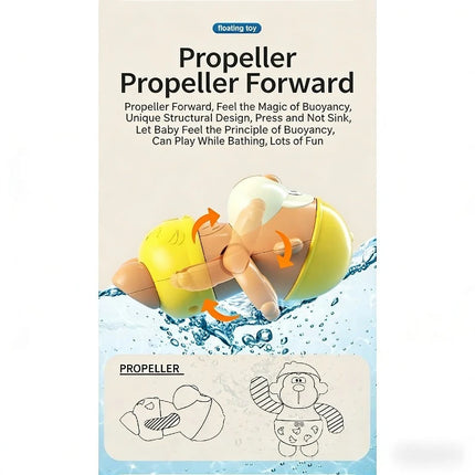 Baby Monkey Bathing Toy Summer Bathroom Water Play Toy Exercise Finger Flexibility Soothe Baby Bathing Game Clockwork Toy