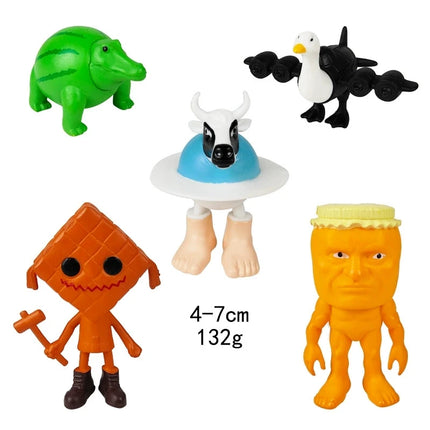 Tungtungtung Shanhaijing Wooden Stick Man Shark Model Funny Doll Action Figures Decorations PVC Toys Collectible Kid Boy Gifts