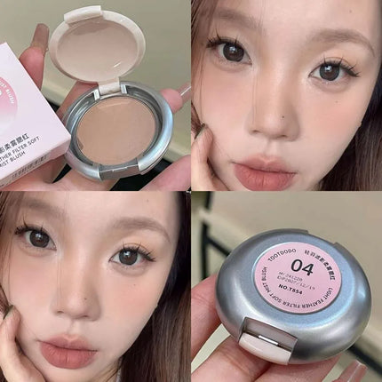 Matte Natural Cheek Tint White Brighten Face Waterproof Low saturation Nude Contouring Cosmetics Blush Powder Soft Female Makeup