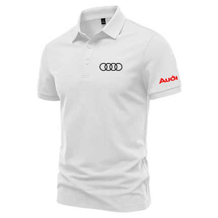 T Shirt for Men POLO Shirt Summer Audi Car Printing Products Fashionable Breathable Car Beauty Repair 4S Shop Customization Tops