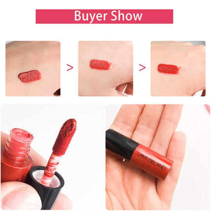 12 Colors Mini Liquid Matte Lipsticks Set Waterproof Non-stick Cup Long Lasting Velvet Lip Gloss Cosmetics Make Up Lip Glaze