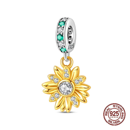 Autumn New 925 Sterling Silver Brown Maple Leaf Pumpkin Bee Charms Bead Fit 3mm 925 Original Bracelets DIY Jewelry Warm Gift