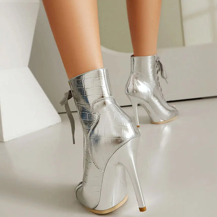 2023 New Fashion Women Heels  Lace-up Boot Stilettos Jazz Dance Lady Shoes For Latin Dancing Outdoor Sexy Stilettos Plus Size