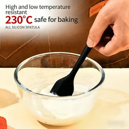 Silicone Scraper High Temperature Resistant Integrated Baking Tool Cream Cake Smoothing Spatula Non Stick Grade Dough Scraper