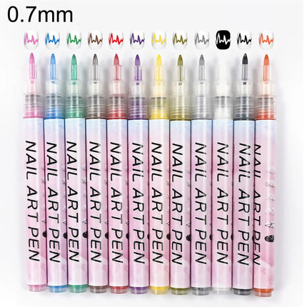 3-18pcs/set Nail Art Graffiti Pen Nail Marker Drawing Abstract Lines Fine Detail Floral Design Waterproof Nail Painting Manicure