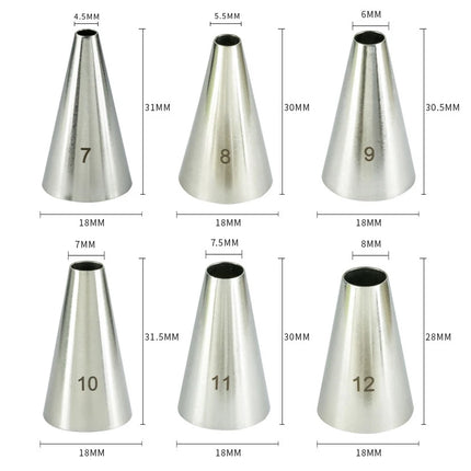 Small Round Tips Cream Cupcake Pastry Nozzles Fondant Cake Decorating Icing Piping Tips Baking Tools