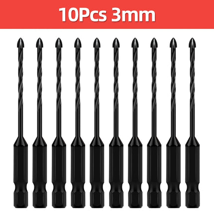 TOOLEYE Cross Hex Drill Bit Set For Concrete Porcelain Tile Glass Metal Multifunction Drill Bits Kit Power Tools Drilling Drills