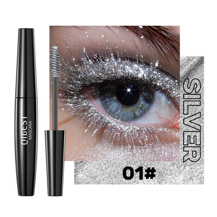 Waterproof Pink Diamond Glitter Mascara Shiny Sequins Eyelashes Quick Dry Lasting Curling Thick Sparkling Mascara Shimmer Makeup