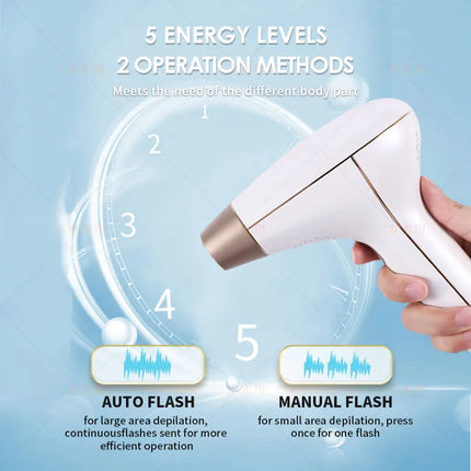 Vancostar Cordless Laser Hair Removal Rechargeable 4in1 Replaceable Lamp Cooling Painless Permanent Bikinis Trimmer IPL Epilator
