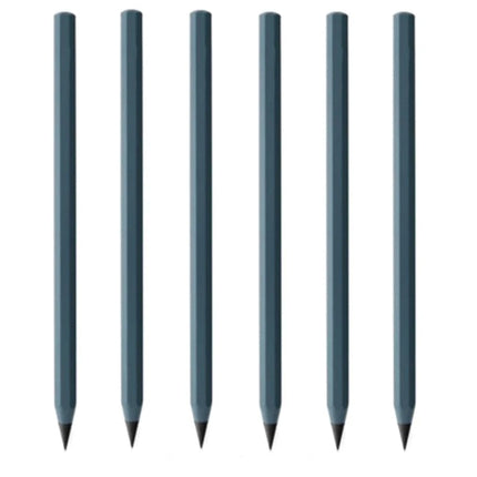6/1 PCS 6 Colors Metal Eternal Pencils No Ink Infinity Pencil For Kids Art Sketch Color Drawing Pen Office School Supplies