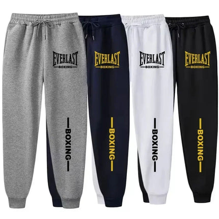 2026 Autumn Winter EVERLAST Printed Running Pants Men Women Outdoor Sports Fitness Pants Jogging Fleece Casual Sports Pants