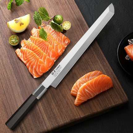 Turwho-Japanese sashimi knife 270mm, kitchen knives, cutting fish meat, filleting slicer, stainless steel, x9cr18mov