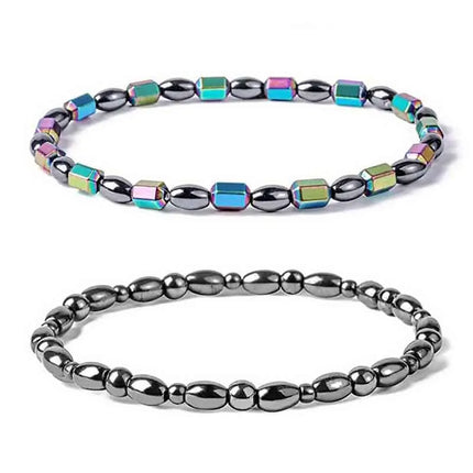 Black Magnetic Black Gallstone Anklet Men Women Lymphatic Detoxification Magnetic Therapy Weight Loss Slimming Bracelet