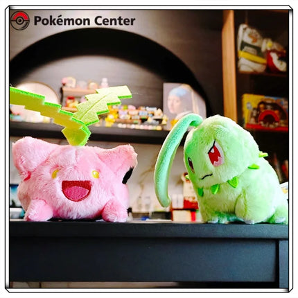 Genuine PokéMon Action Series Plush Toy Buizel Bellsprout Chikorita Cute Stuffed Animal Doll PokéMon Merchandise Anime Toy Gift