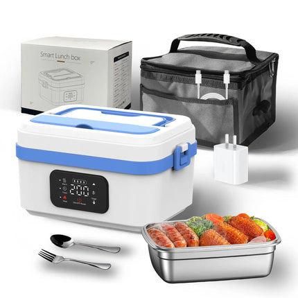 Portable Cordless Electric Lunch Box with 8000mAh Battery, 60W Fast Heating, 6 Temp Levels, 1L Capacity, USB-C, Food Warmer