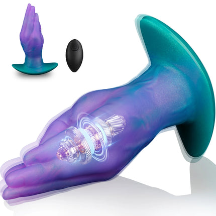 Wearable Fist ButtPlug Remote Vibrator Dildo Finger Vagina Anal Massage G-Spot Stimulation for Adult Masturbator Fisting Sex Toy