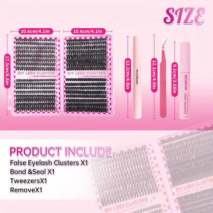 800/640/200PCS Fluffy Eyelash Cluster Book Comfortable, Reusable, Easy To Apply, Perfect For Natural Daily Beginner-Friendly
