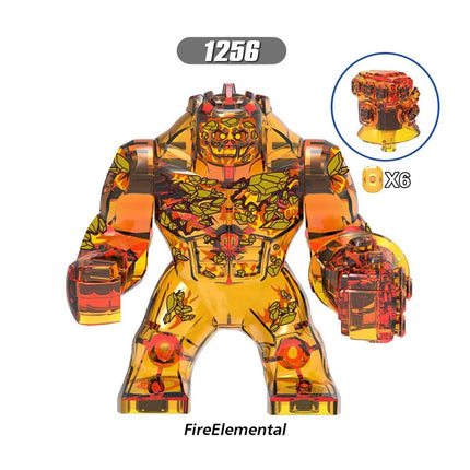 Superhero Figure  Panther Red Hulk Big Size Crocodile Thanos Hulk Building Blocks Children Assembled Educational Toys