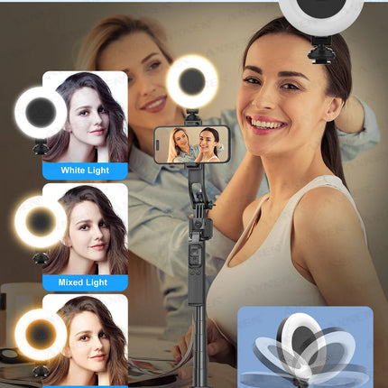 1630mm/64in C17 Tripod Selfie Stick 360° Auto Rotation Shooting Quadruped Phone Stand Face Track Bluetooth Remote Control Tripie