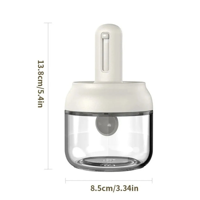 1/3 pcs Glass Seasoning Bottle With Telescopic Spoon Household Kitchen Salt Storage Box Leak Proof and Moisture-proof