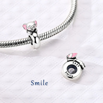 New Original 925 Silver Sterling Charms Beads Pendant Cat Dog Lion Tiger Girl Boy Charms Fit Bracelet Woman Fashion Jewelry Gift