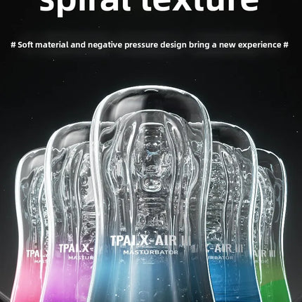 "Rainbow Tenga 3rd Gen – Red-Pill Transparent Male Masturbator, Penis Training Cup with Suction Stimulation"TPE material