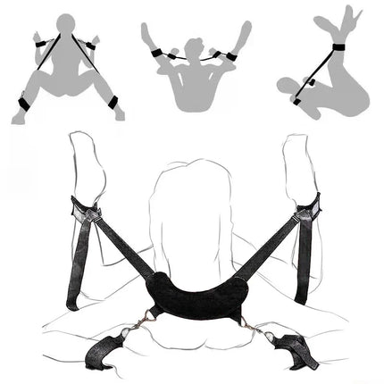Sex Swing Adult Games Sex Toys For Couples Erotic Open Leg BDSM Bondage Restraints Nylon Chastity Ankle Handcuffs Kit Sex Shop