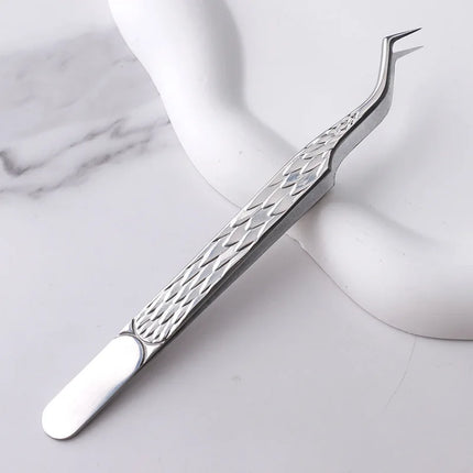 Professional Eyelash Tweezers for Lash Extension, Stainless Steel High Precision Eyelash Extension Eyebrow Tweezers