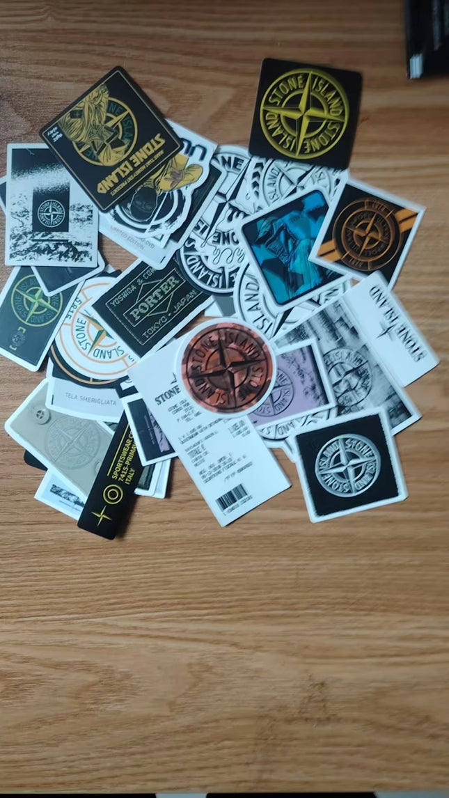 34/50pcs various trendy and cool waterproof skateboard car stickers
