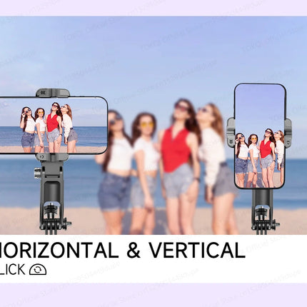 C22 AI Face Tracking Handheld Gimbal Stabiliser 360° Rotation Shoot Selfie Stick Tripod for Mobile Phone, 1/4'' Screw for Camera