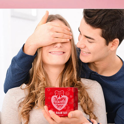 Women's Gifts 4PCS/Box Lip Balm Set Moisturizing and Glossy Suitable for Dry Lips Valentine's Day Gifts for