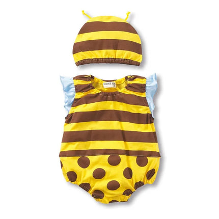 Baby clothes European and American clothing summer sleeveless triangle Romper suit hat baby jumpsuit male and female babies