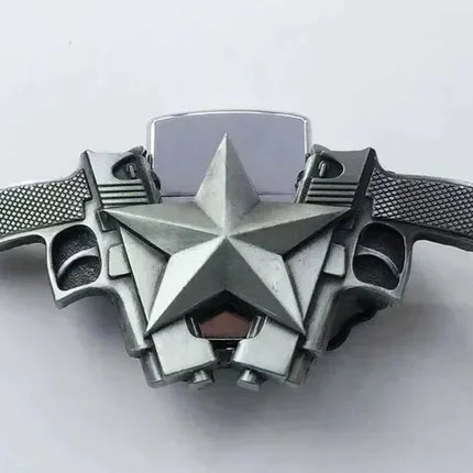 Creative Men's Belt Lighter Metal Belt Buckle Small Tool Cigarette Accessories Personalized Fashion Smoking Gift