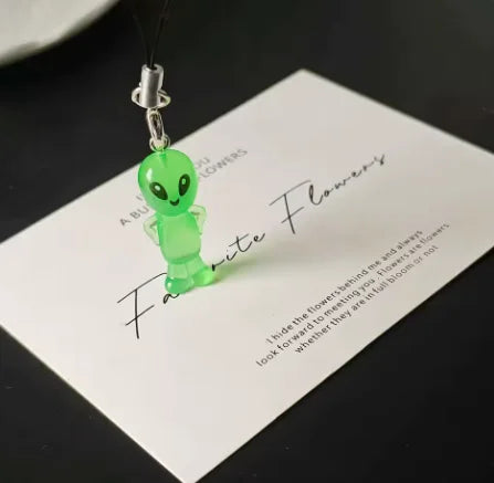 1/3pcs Luminous Alien Keychain Glow in The Dark for Phone Strap Backpack Bag Charms Funny Pendants for Women Men DIY Decoration