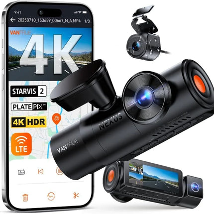 Vantrue N4 Pro S 3 Channel DashCam STARVIS 2 HDR IR Night Vision 4K+1080P+2.5K Waterproof Rear Camera Wi-Fi GPS 24h Parking Mode