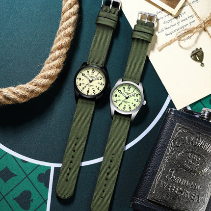 NIBOSI Fashion Luminous Watch Men Nylon Strap Auto Date Quartz Wristwatches Men Sports Military Watch for Men Reloj Hombre 2024