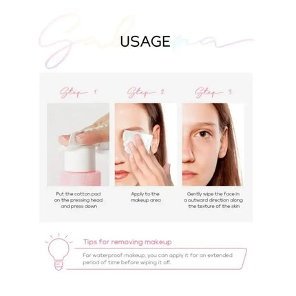 Japanese Sakura Infused Makeup Remover 100ml Deep Cleansing Water Cherry Blossom Extract Pore Refiner Soothing Moisturizing
