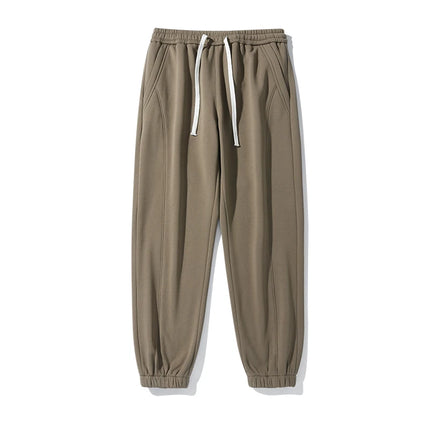DUKEEN 500G Heavyweight Fleece Men's Sweatpants Winter New Thick Warm Sports Casual Knit Joggers Men's Clothing