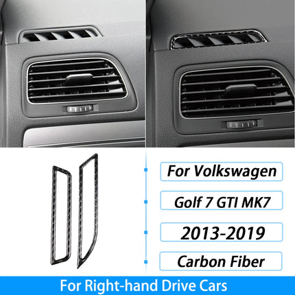 For Volkswagen Golf 7 GTI MK7 2013-2019 Carbon Fiber Gear Shift Air Outlet Window Lift Dashboard Suit Trim Car Interior Sticker
