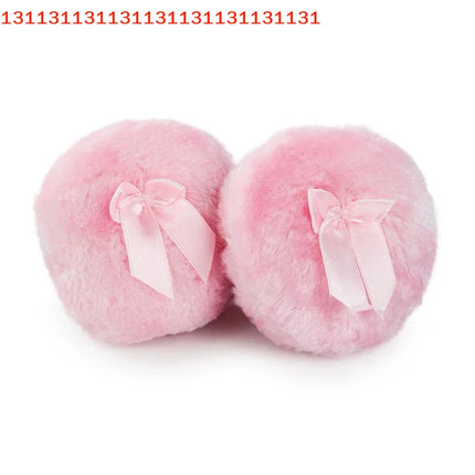 Professional Plush Bowknot round Makeup Sponge Soft Fluffy Loose Powder Puff Cute Foundation Cosmetic Beauty Tool