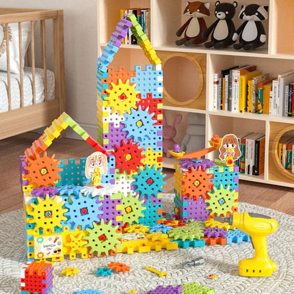 Hot 125-275 PCS Electric Screw Gear Building Blocks Electric Gears 3D Puzzle Model Building Kits Plastic Brick Blocks Edu
