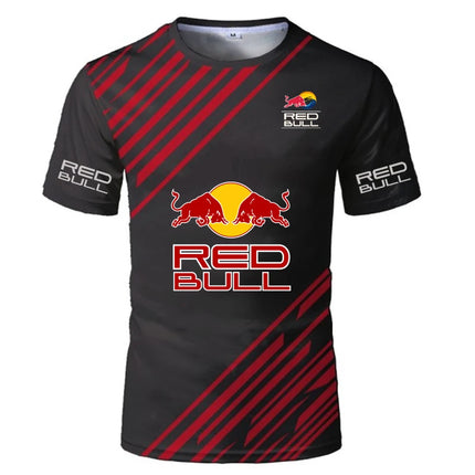 Summer Latest Red Bull Men's T-shirts Fashion Racing T-shirts Red Bull 3D Printed T-shirts Street Fashion Red Bull Clothing