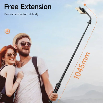 Magnetic Extendable Selfie Stick Tripod Holder Stand with Bluetooth Wireless Remote for Magsafe IPhone Android Portable Mount
