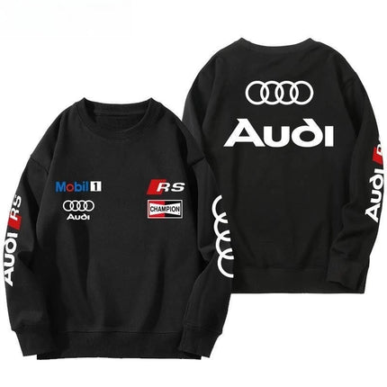 Audi RS Round Neck Hoodie for Men and Women 2025 New Autumn and Winter Loose and Versatile Casual Clothes