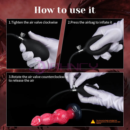 Max 10cm Huge Anal Dildos Inflatable Anal Plug with Suction Cup Silicone Dog Dildos Inflatable BDSM Anal Dilation Sex Toys 18+