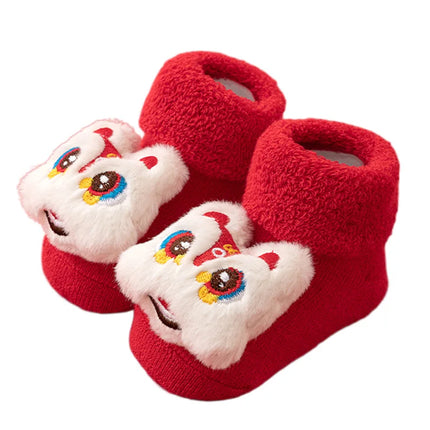 Newborn Cotton Winter Autumn Baby Girls Boys Kids Socks Infant Christmas Santa Claus Terry Warm slippers Children Sock 0-3years