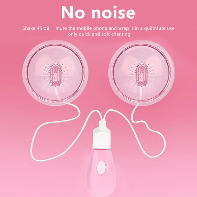 Nipple Vibrator for Women 10 Frequency Vibration nipple breast augmentation device breast pump female tongue licking massage 18+